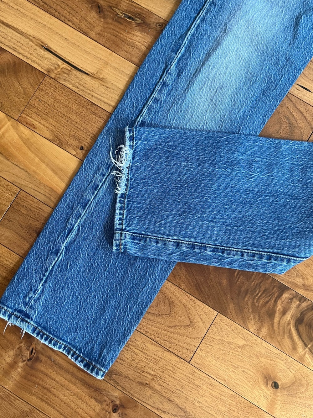 Levi's Premium Vintage Light Wash Ribcage Straight Button Fly High Rise Jeans - Picture 5 of 14